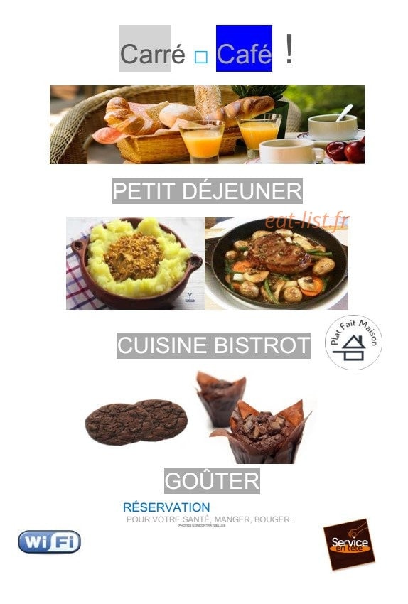 Carré Café — carte page 1