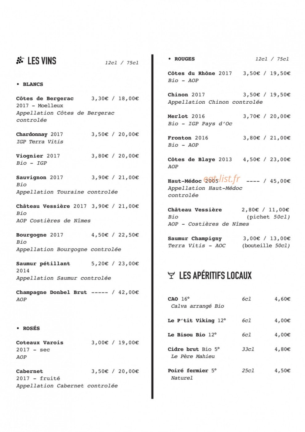 Club Dinette — carte page 5