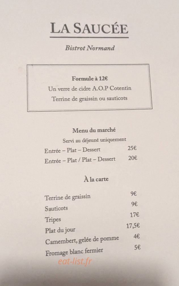 La Saucée — carte page 1