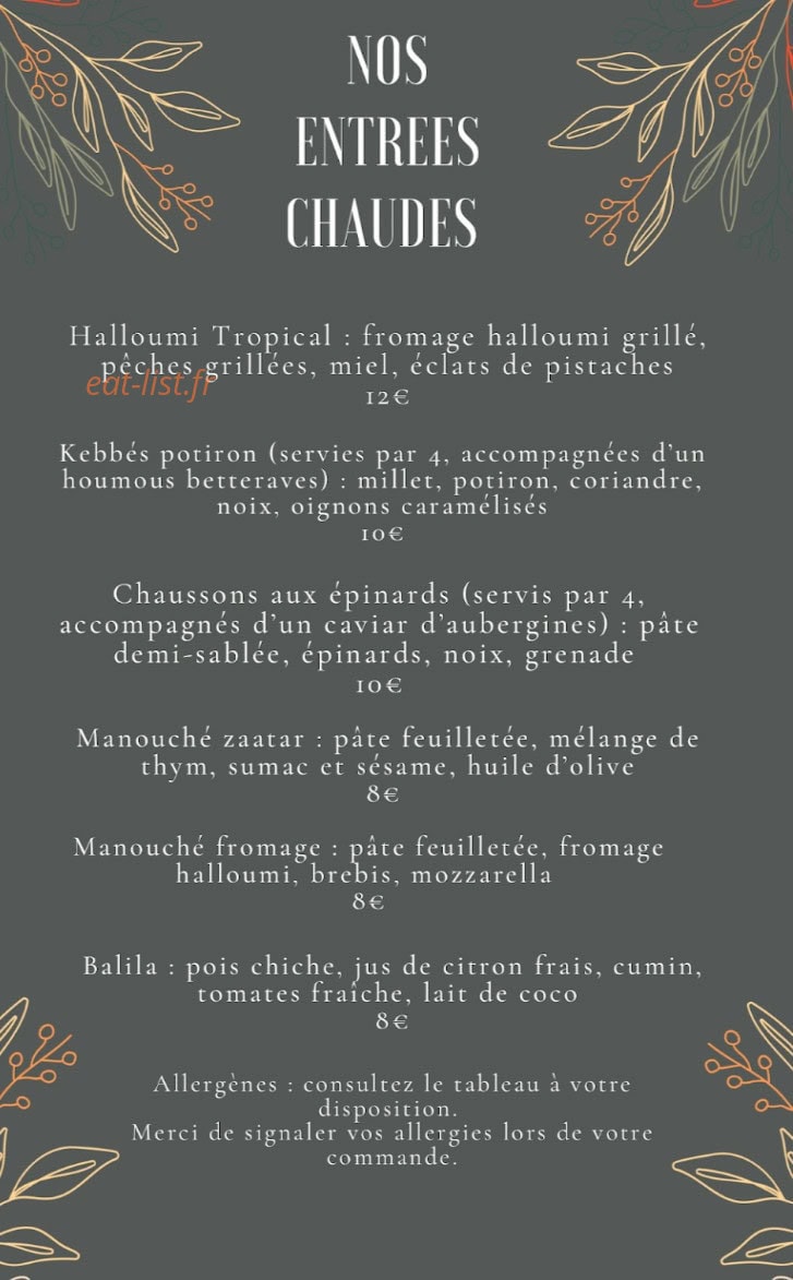 Le Coin Libanais — carte page 2