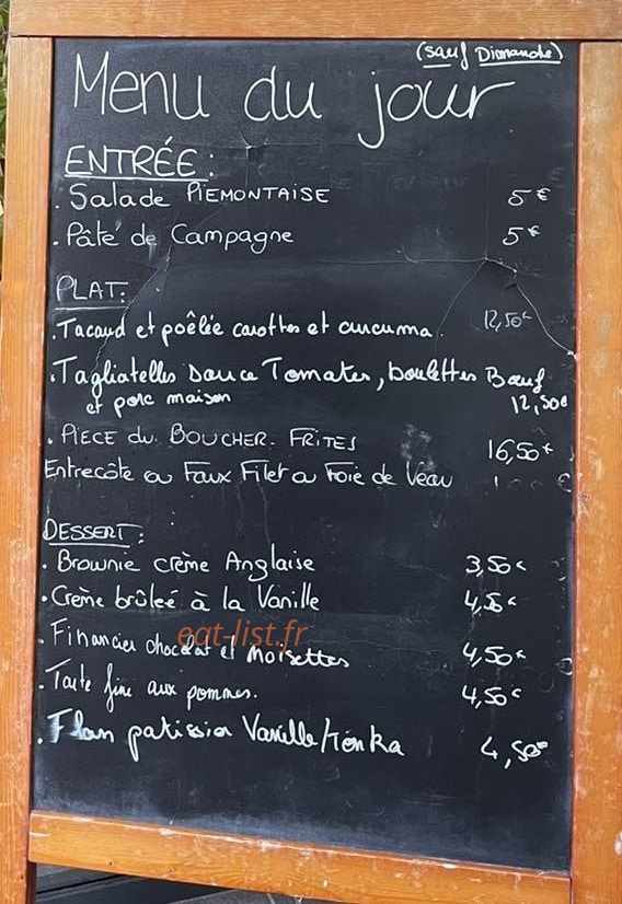 Le Comptoir des Halles — carte page 1