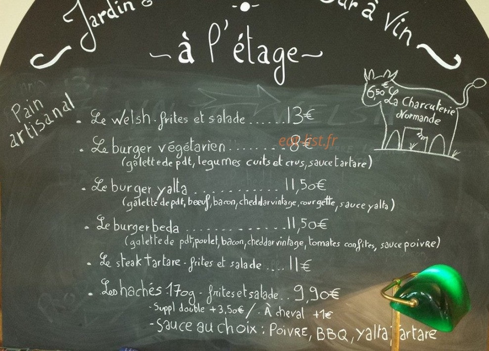 Le Yalta burger normand — carte page 2