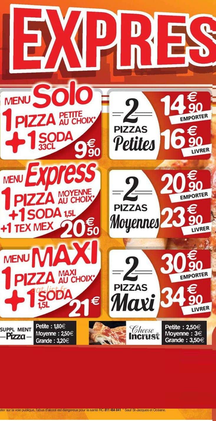 Pizz' Express — carte page 6