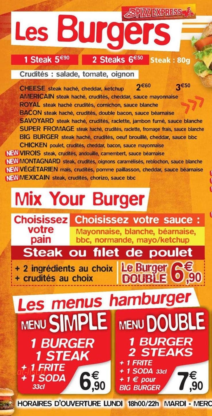 Pizz' Express — carte page 2
