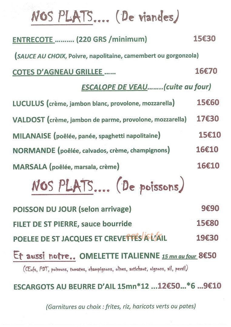 Pizzeria Le Mistral — carte page 8