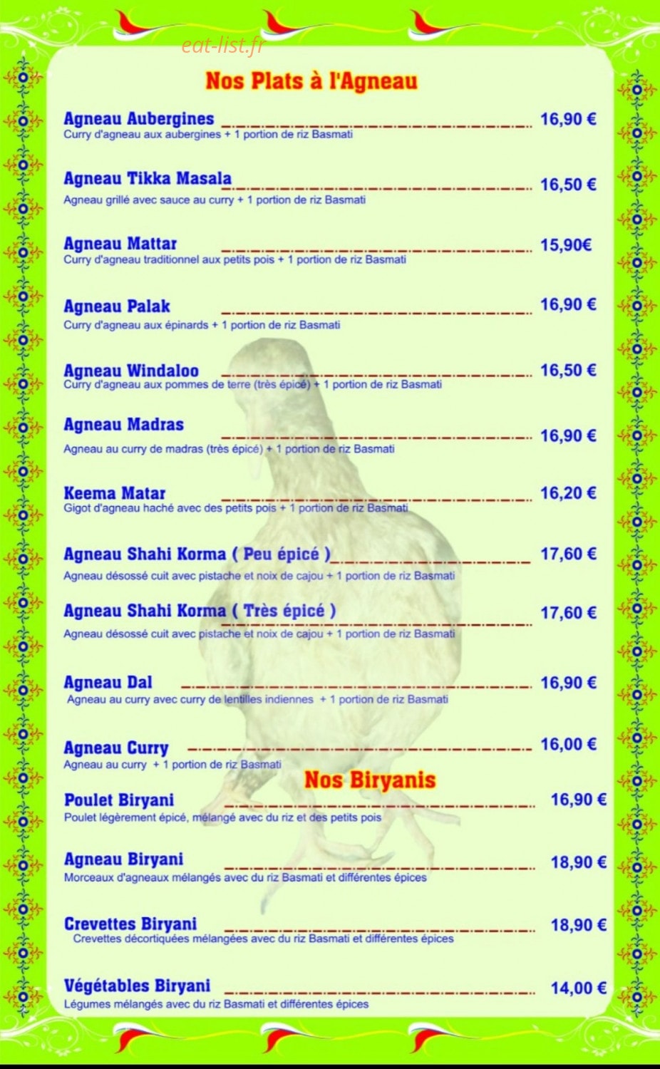 Restaurant Supra — carte page 5