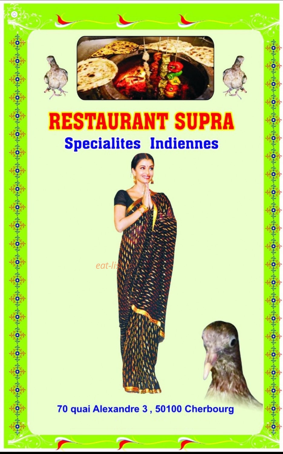 Restaurant Supra — carte page 1