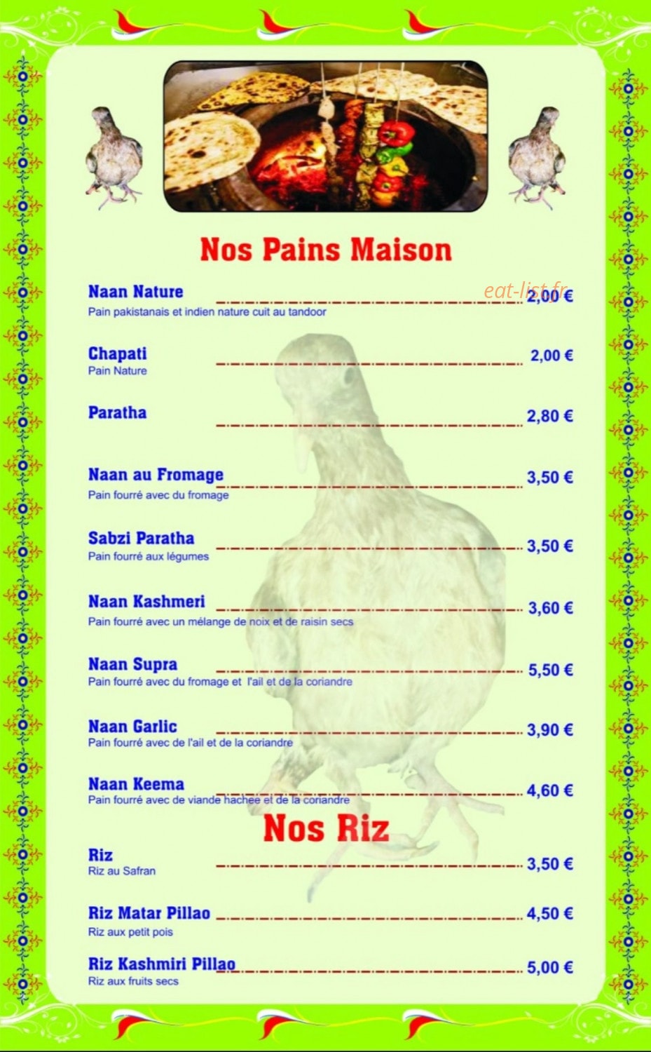 Restaurant Supra — carte page 3
