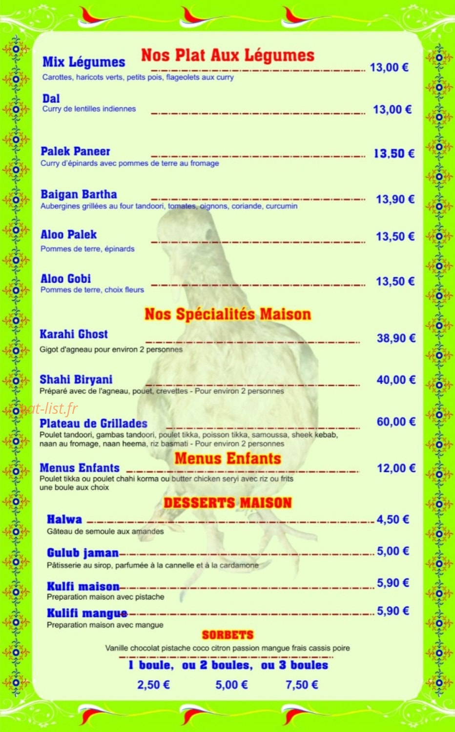 Restaurant Supra — carte page 6