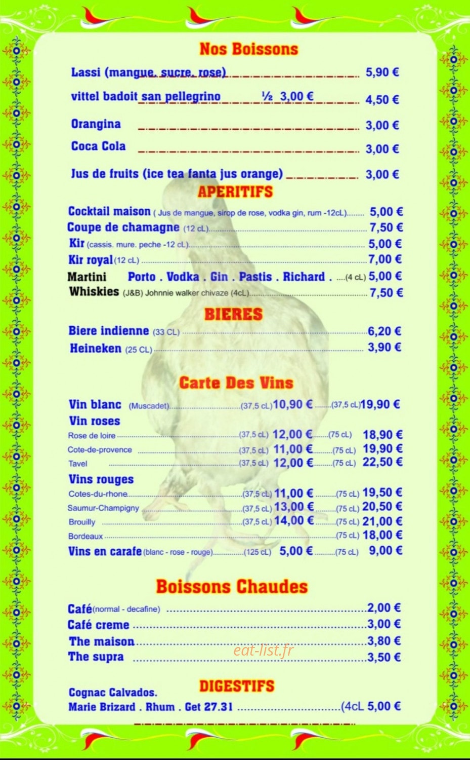 Restaurant Supra — carte page 7