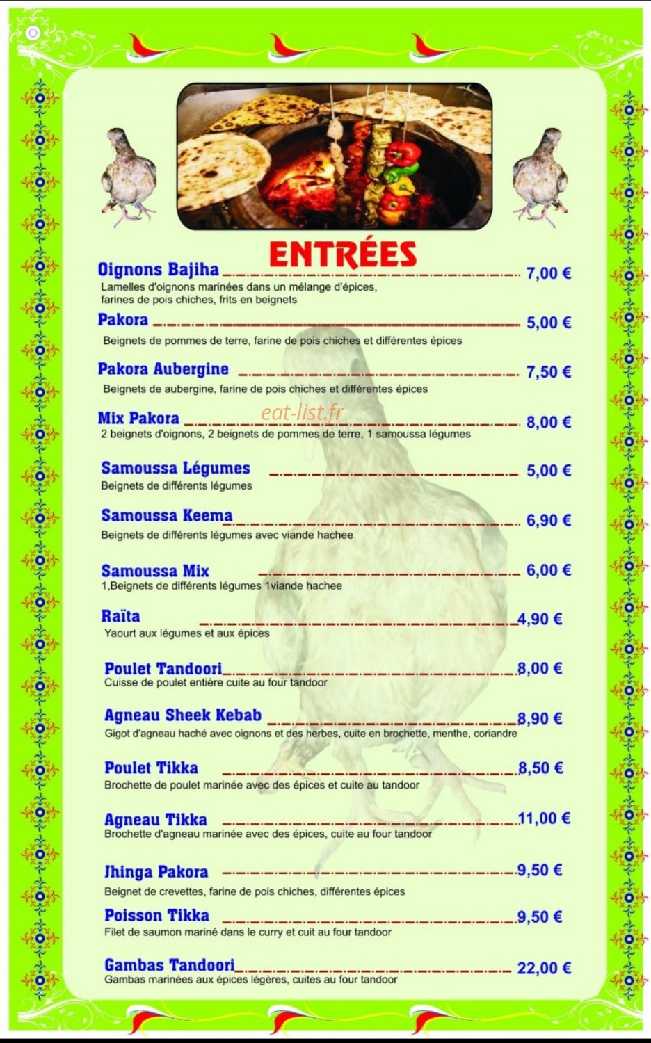 Restaurant Supra — carte page 2