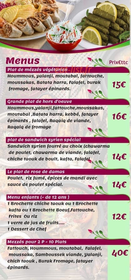 Rose De Damas — carte page 5