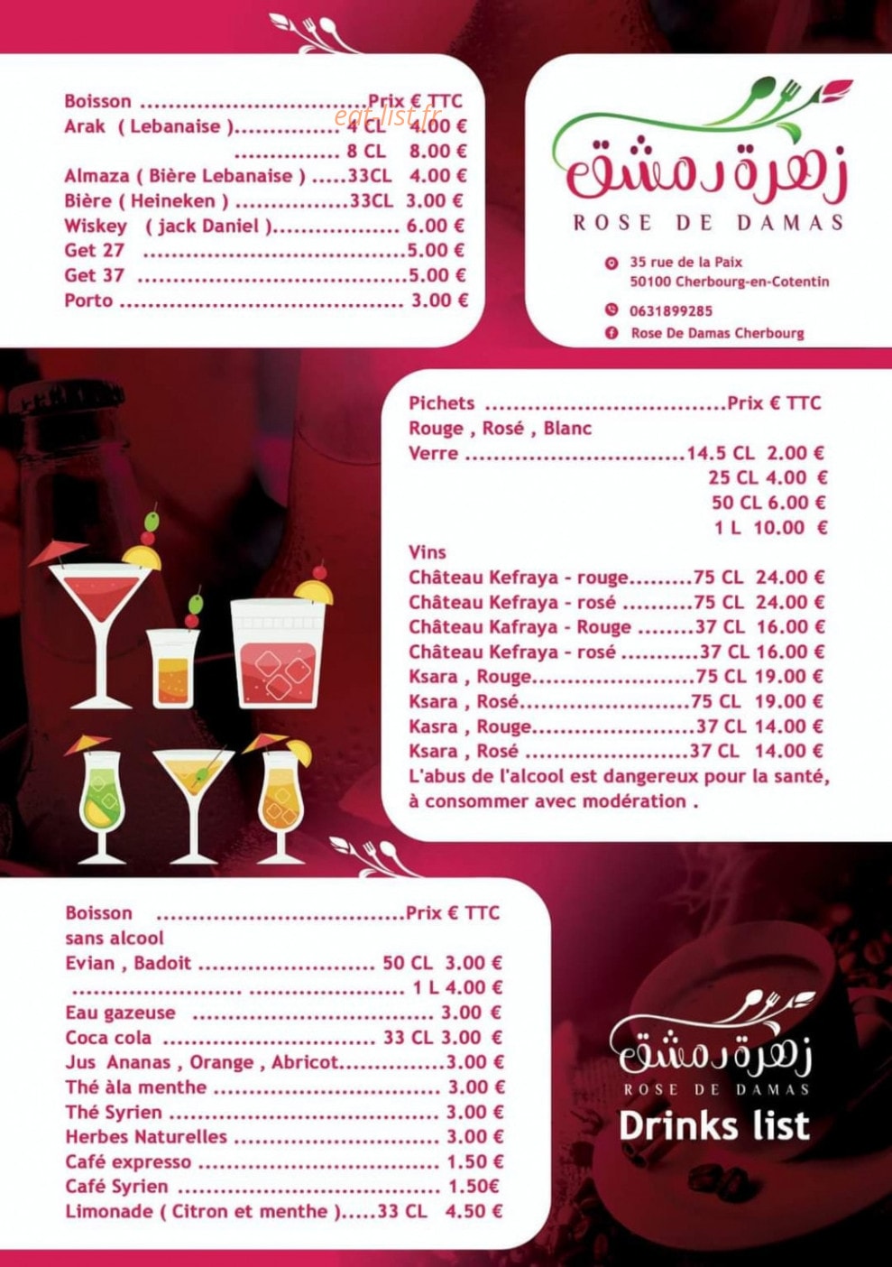 Rose De Damas — carte page 6