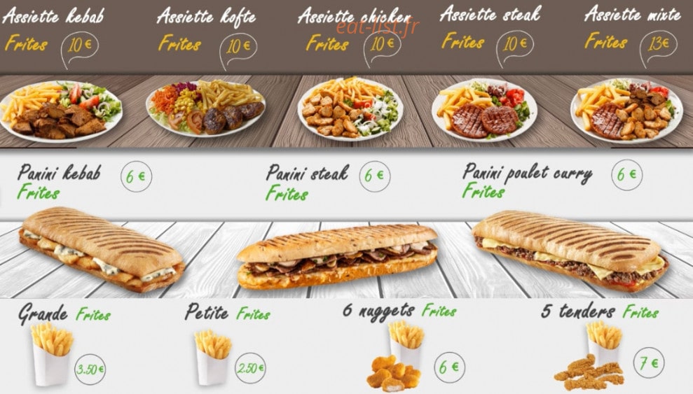 Best Kebab — carte page 1