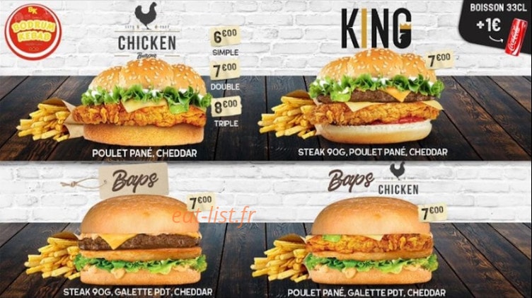 Bodrum kebab — carte page 2