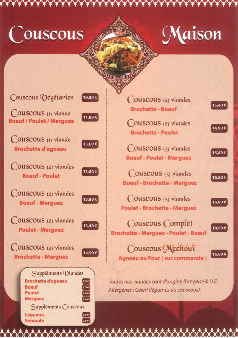 Chez zora — carte page 1