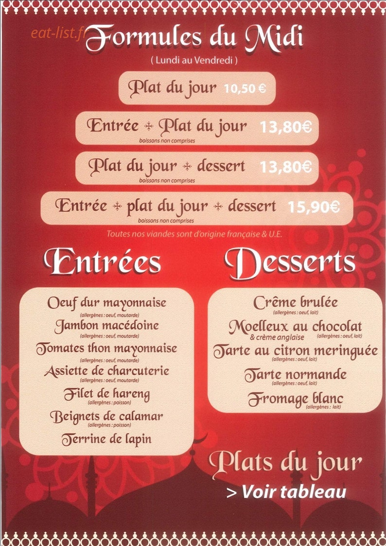 Chez zora — carte page 2