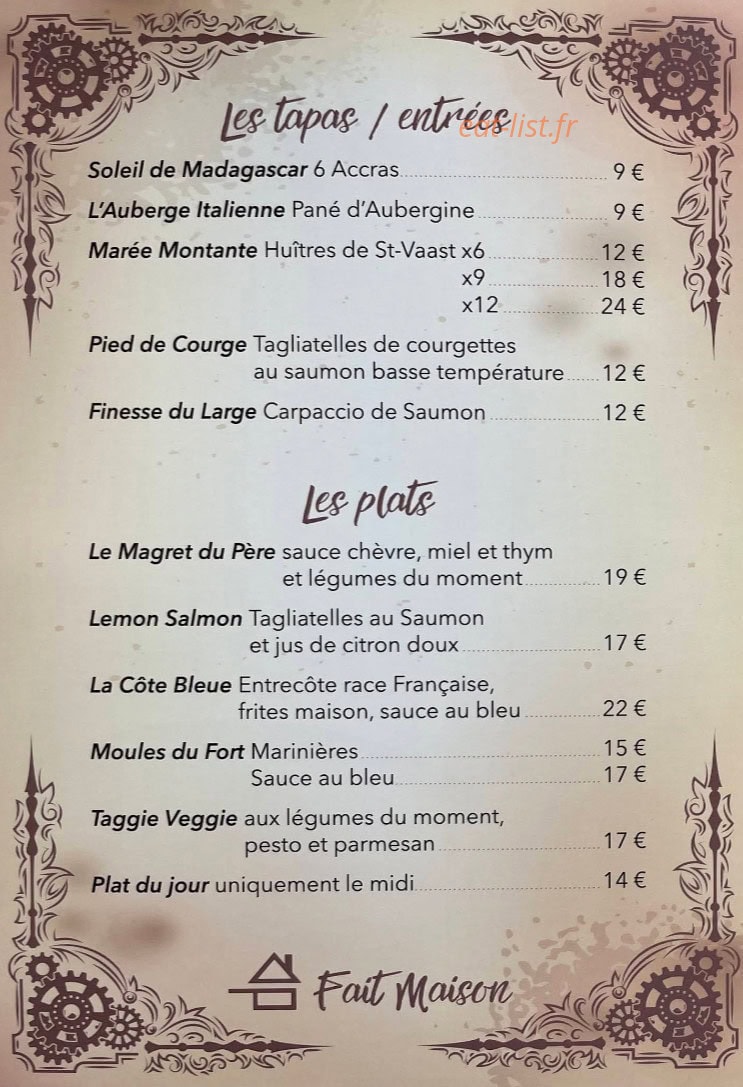 Le Rockambol — carte page 2