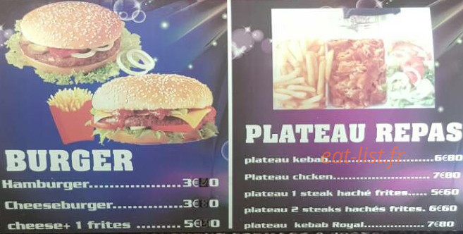 Tizi Lunch — carte page 1