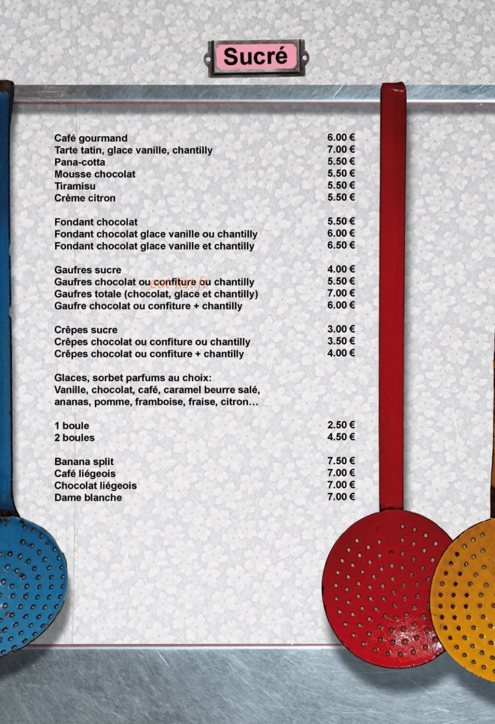 L'autrecafé — carte page 2