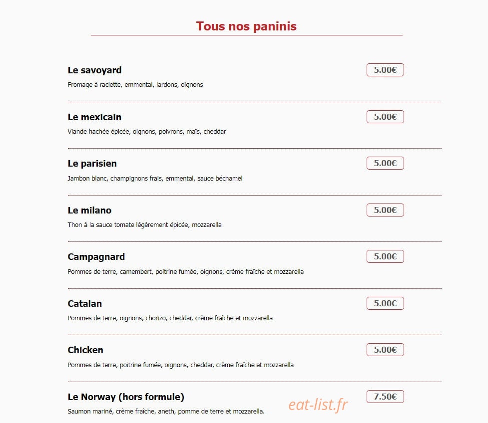 Au Local — carte page 6