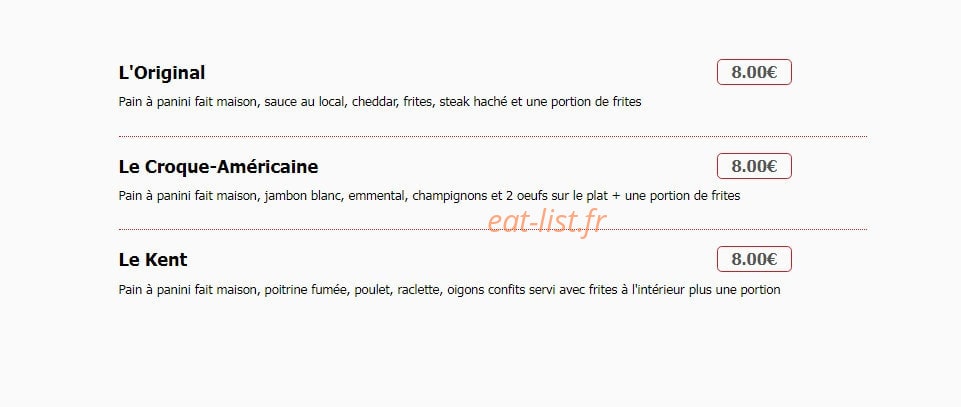Au Local — carte page 3