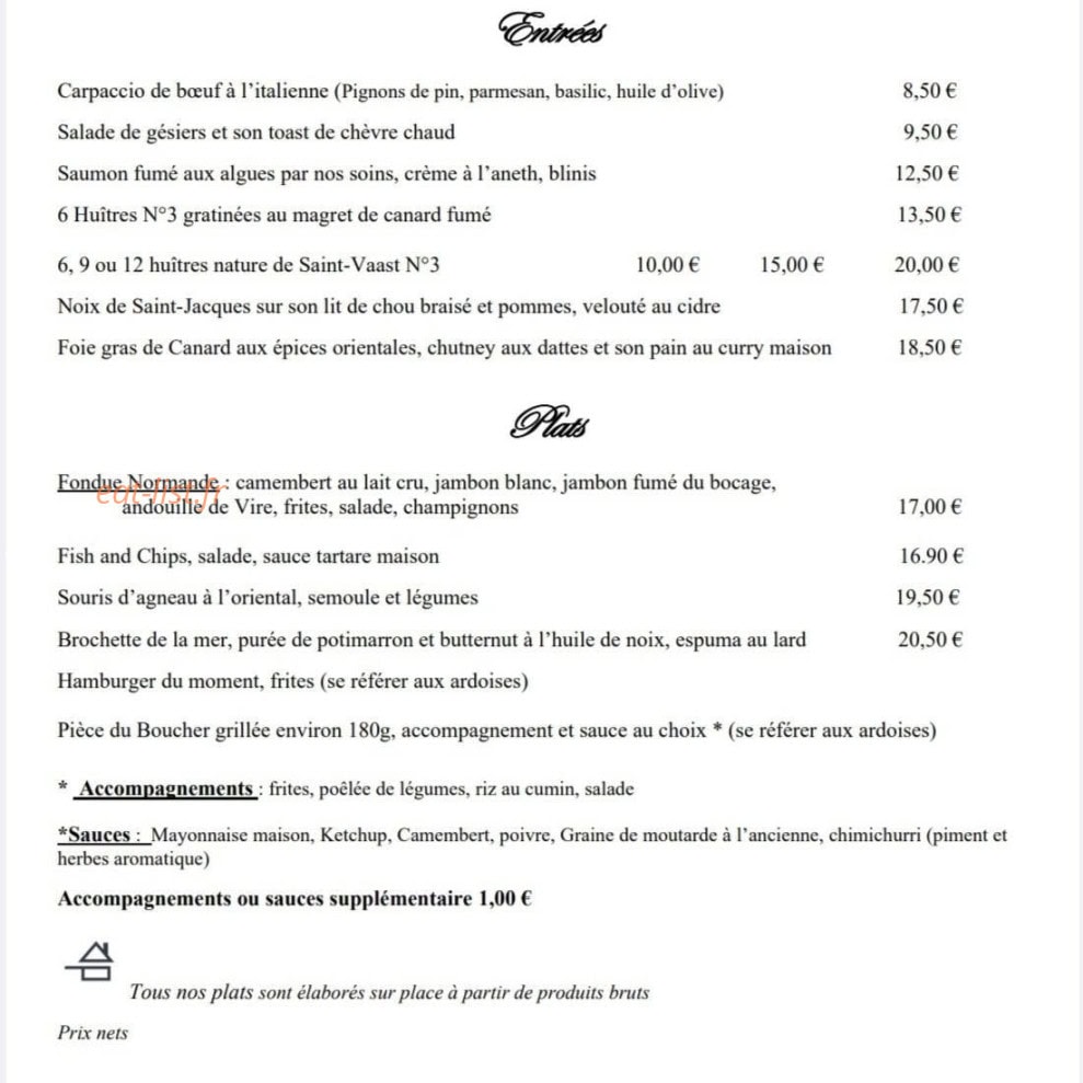 Face à La Mer — carte page 2