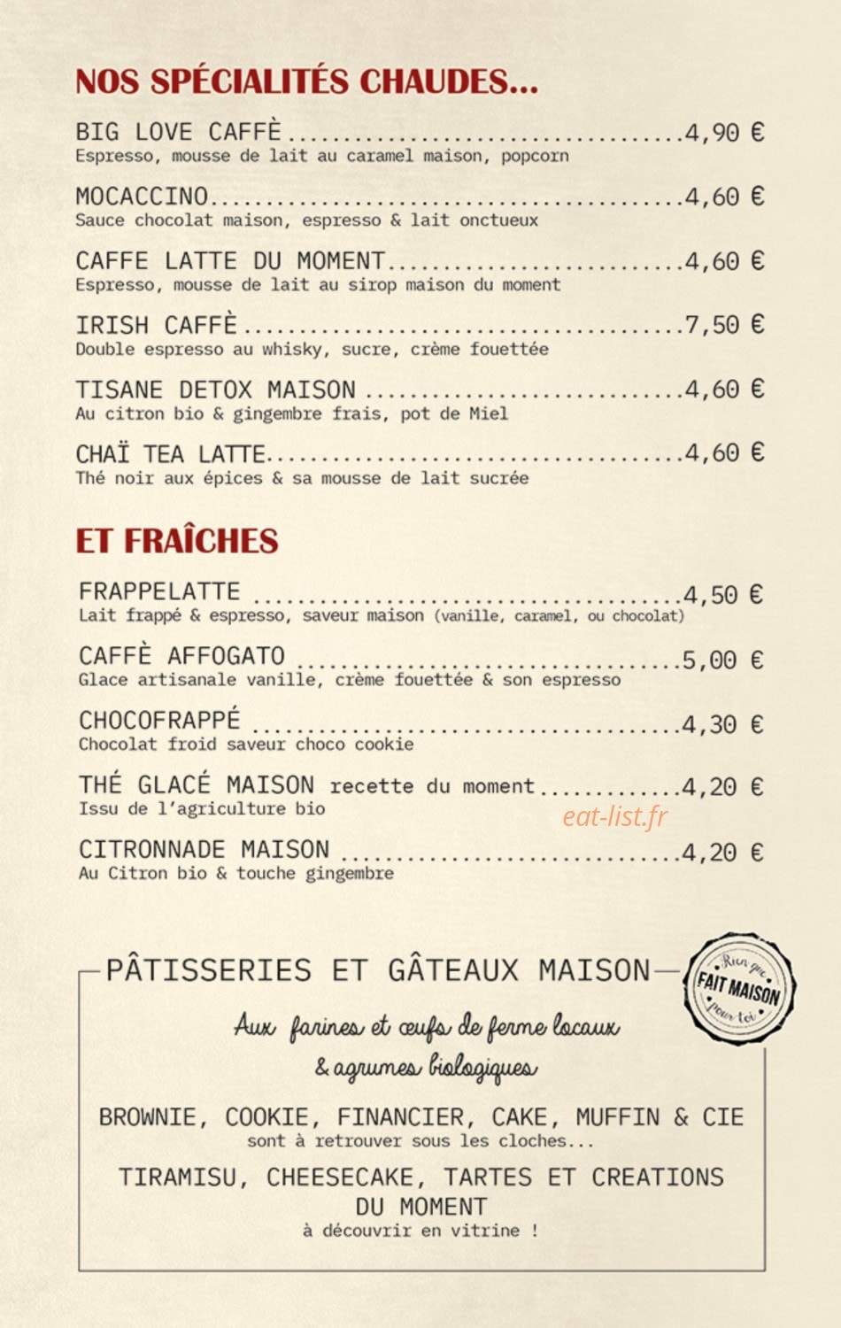 Le Caffe — carte page 4