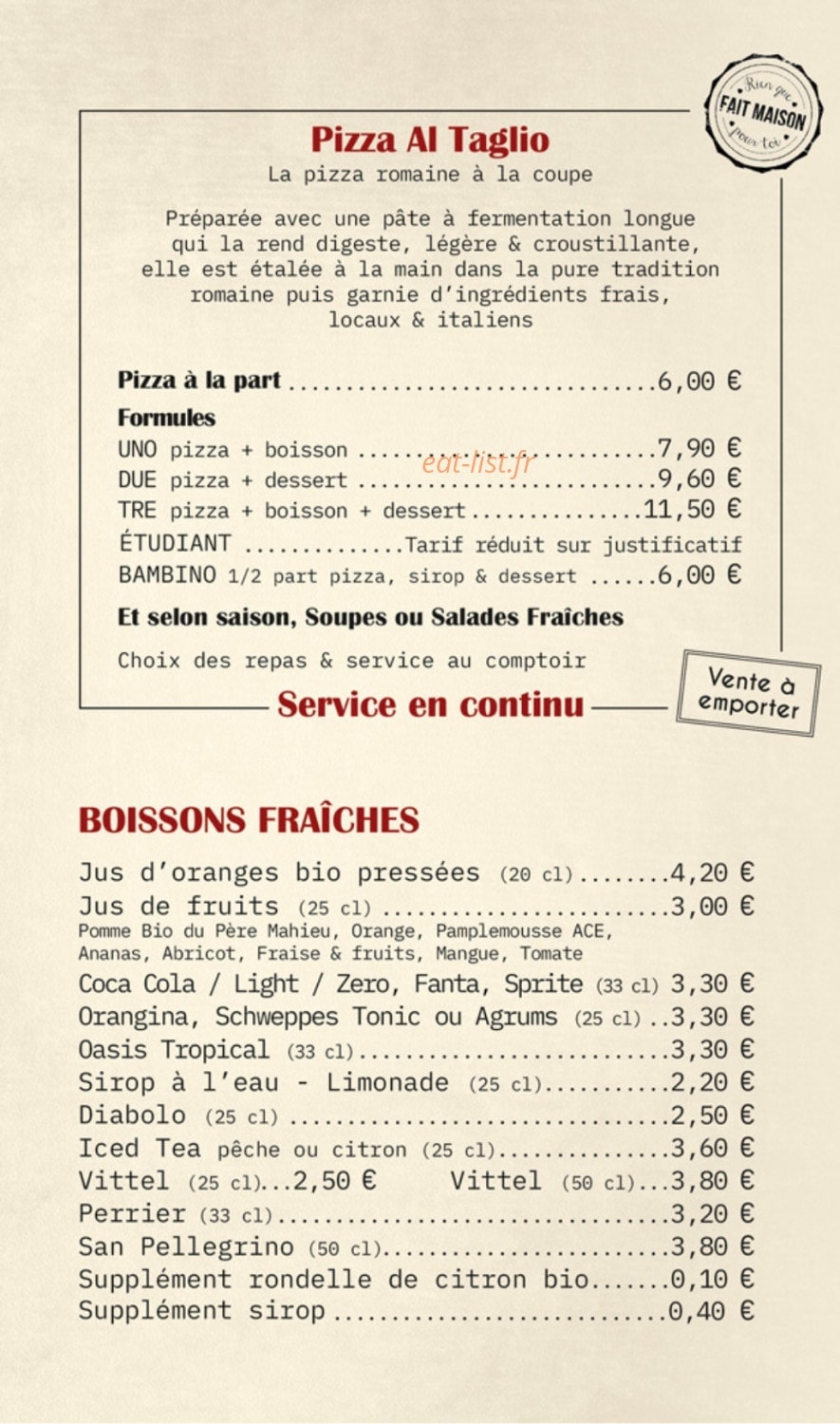 Le Caffe — carte page 3