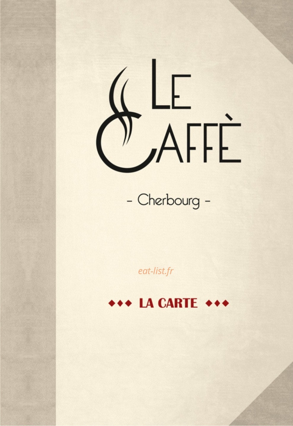Le Caffe — carte page 1