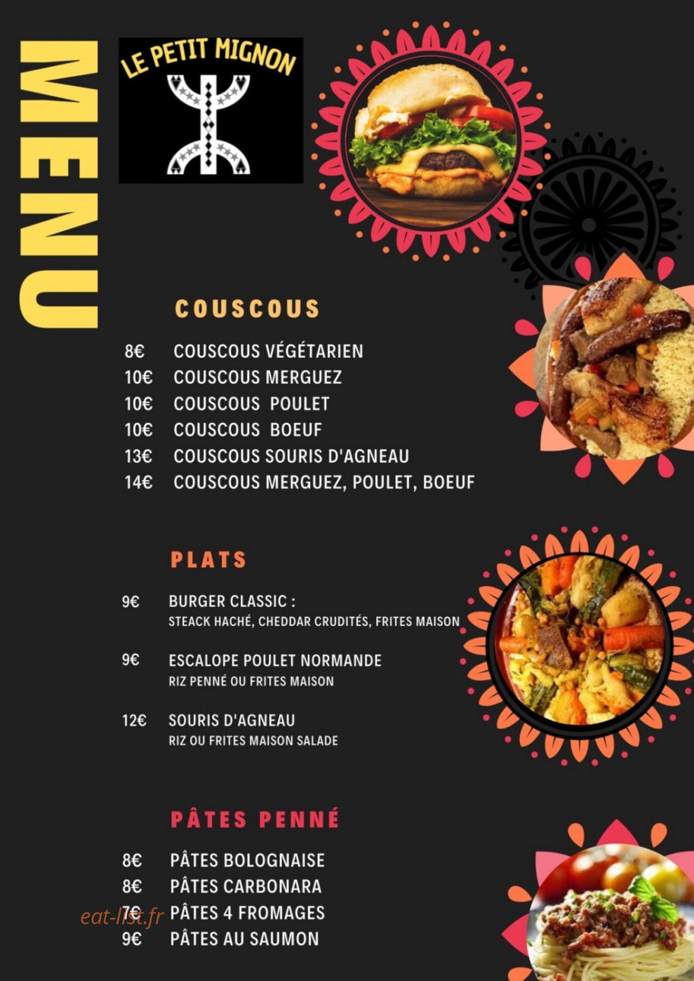 Le Petit Mignon — carte page 1