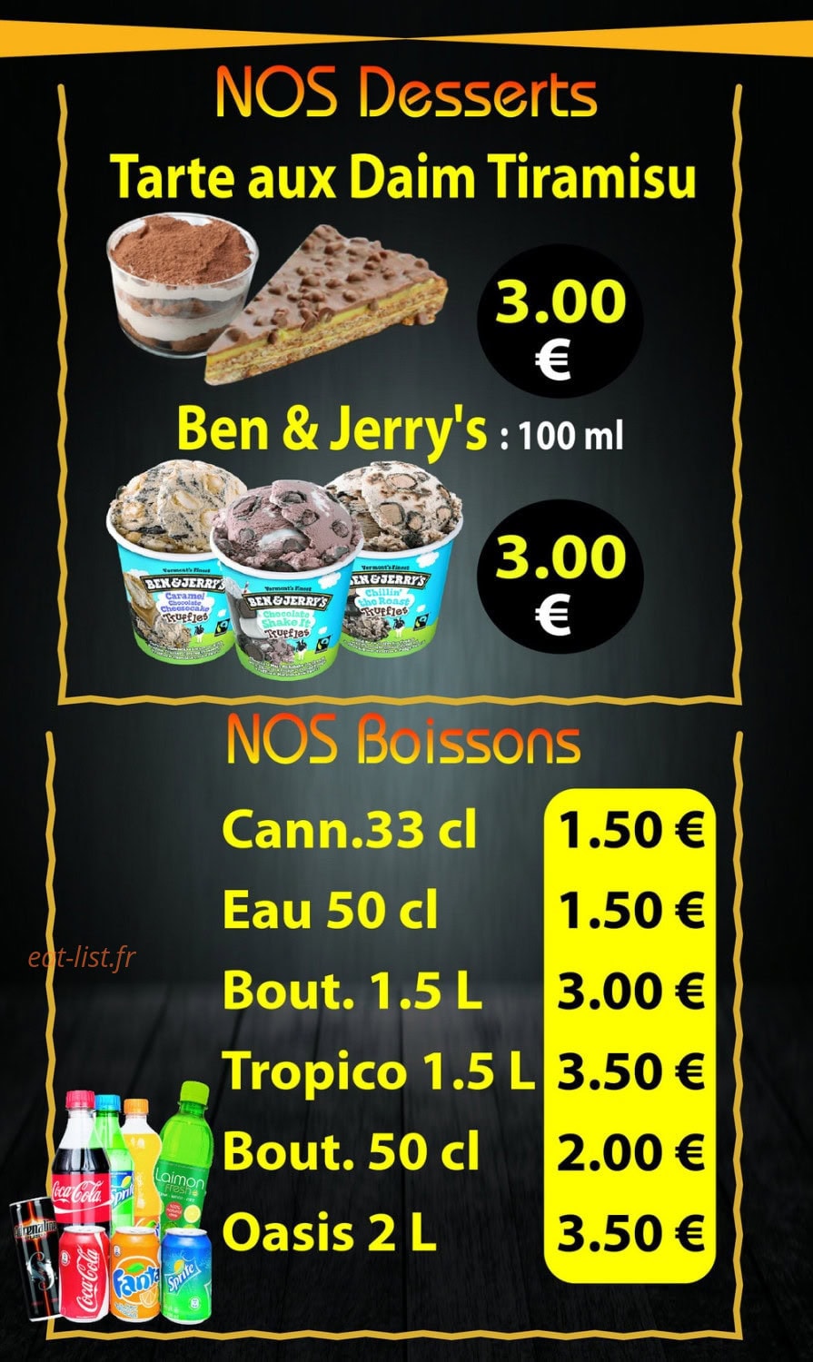 Kebab tacos — carte page 2