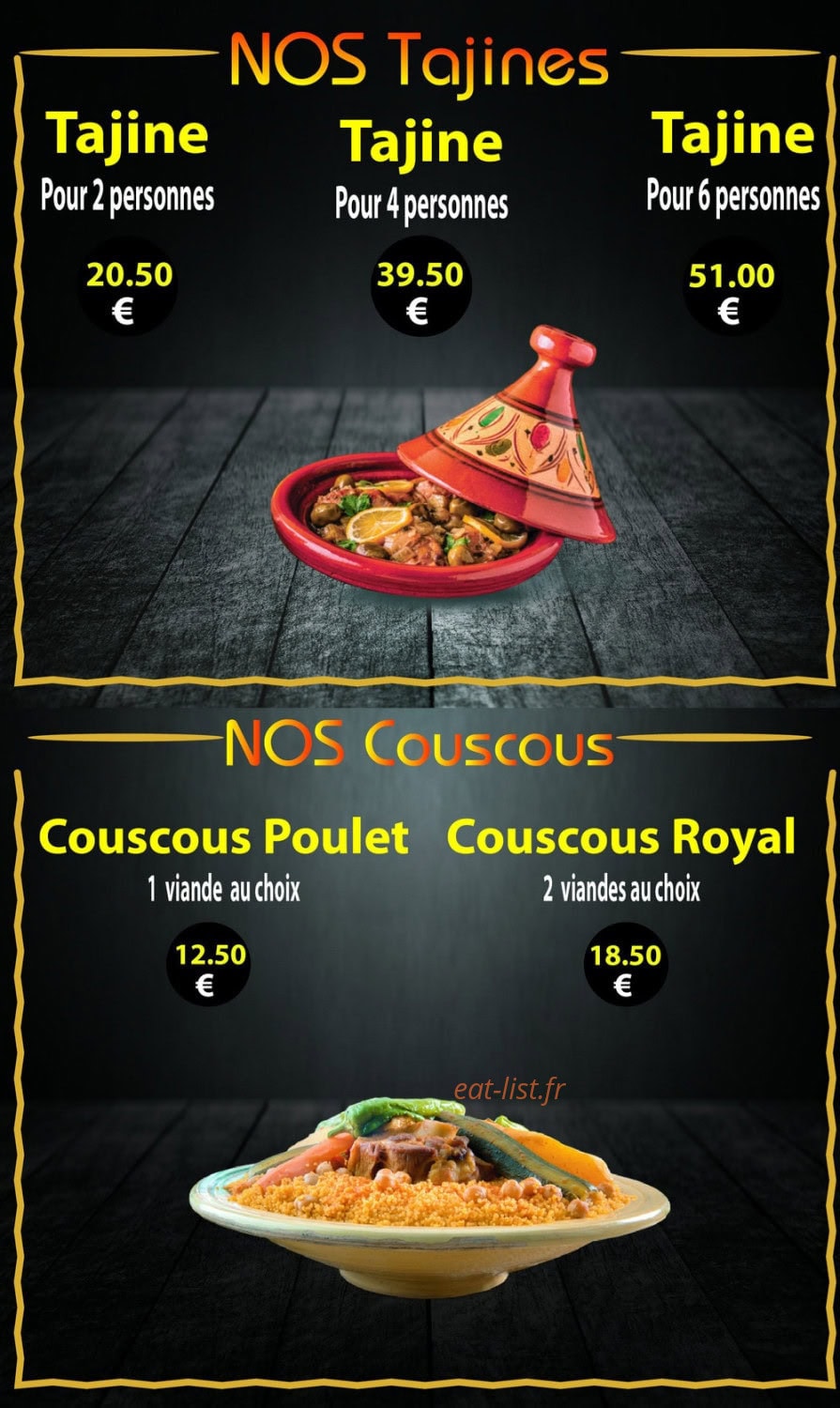Kebab tacos — carte page 1