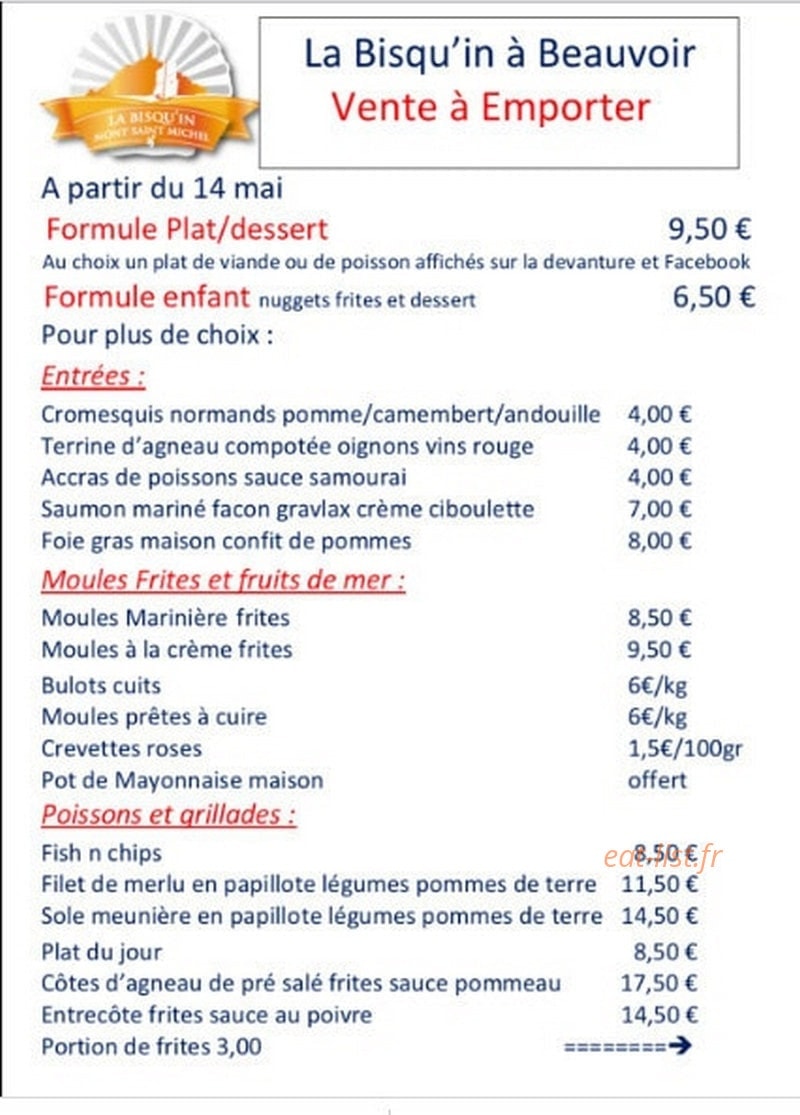 La Bisqu'in — carte page 1