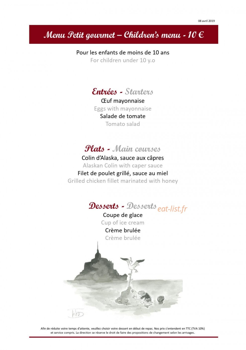 La Ferme Saint Michel — carte page 6