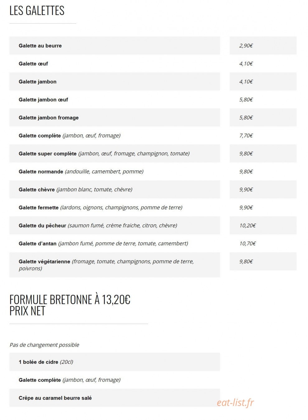 La Fermette Beauvoir — carte page 7