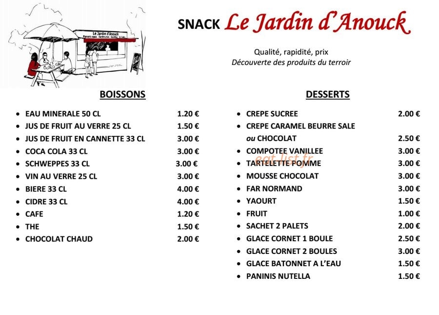Le Jardin d'Anouck — carte page 2