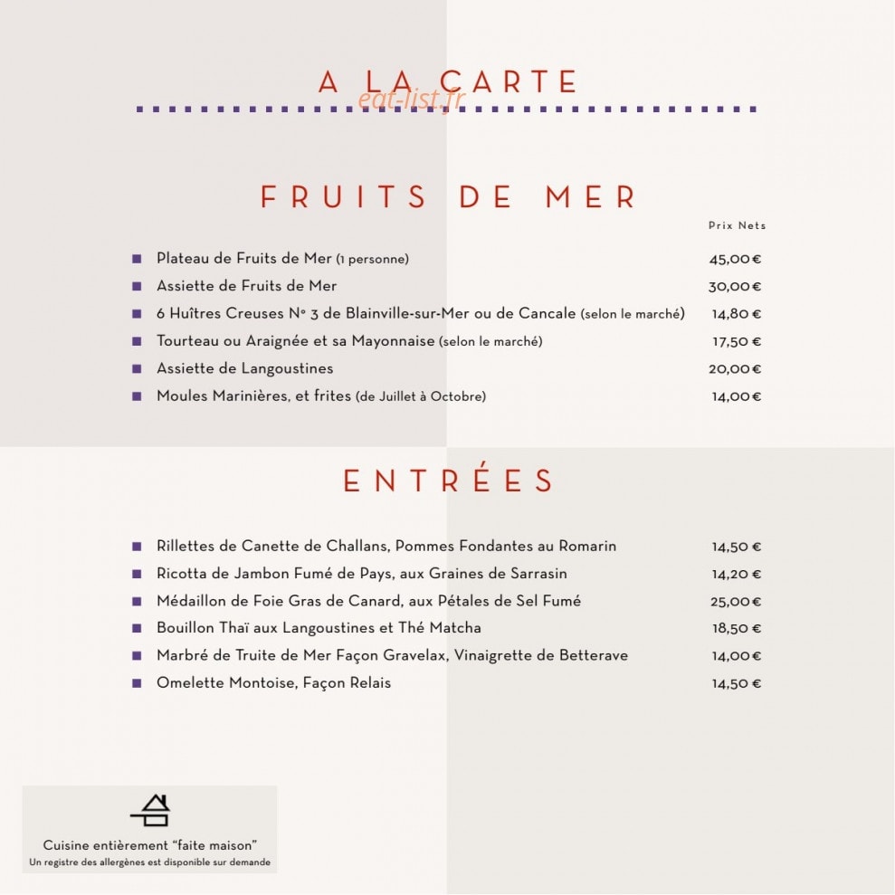 Le Relais Du Roy — carte page 2