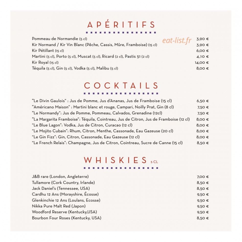 Le Relais Du Roy — carte page 7