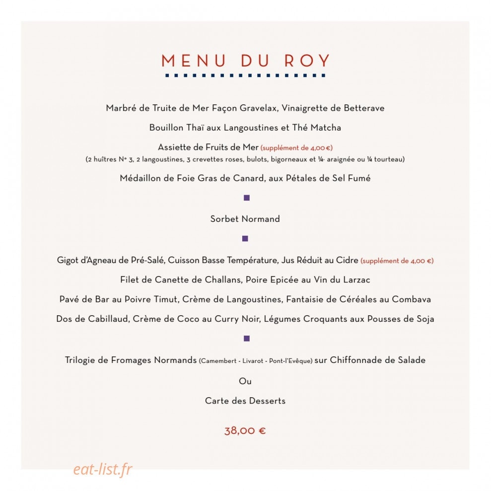 Le Relais Du Roy — carte page 5