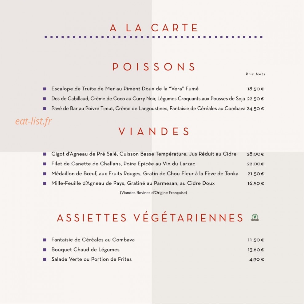 Le Relais Du Roy — carte page 3