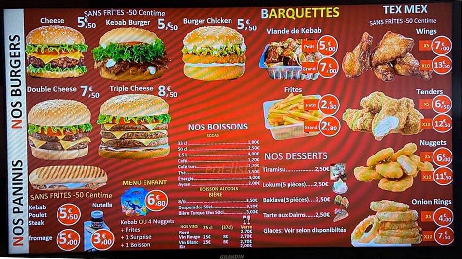 Istanbul Kebab — carte page 3