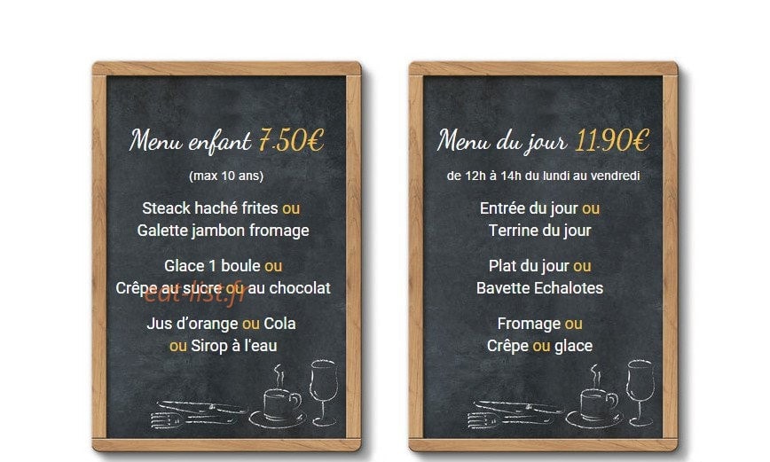 Le Grillon Pontorson — carte page 1
