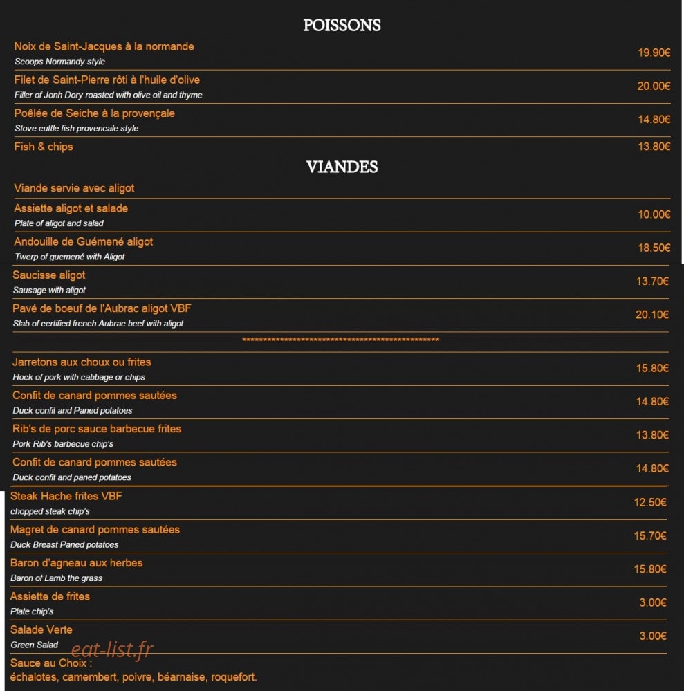 Le Relais Gascon — carte page 6