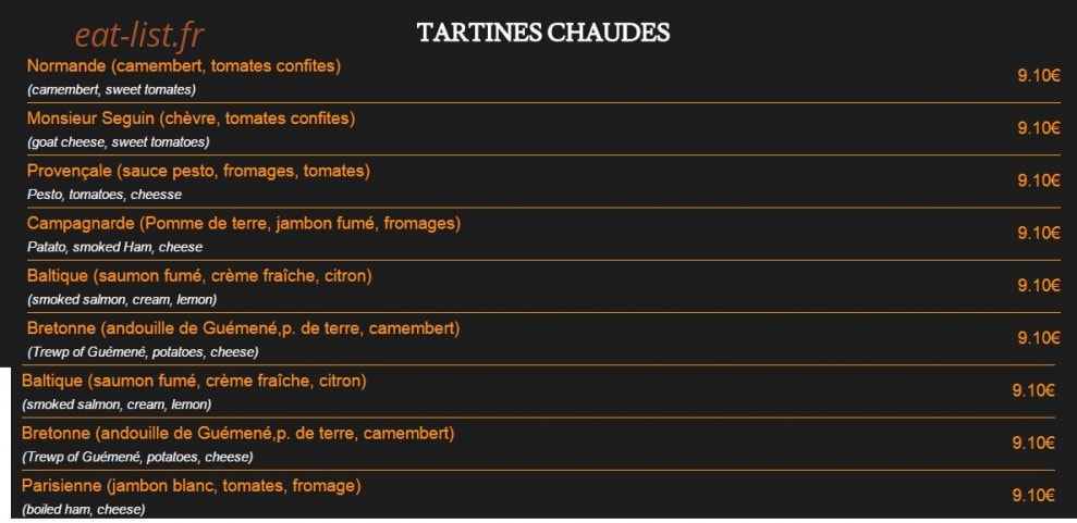 Le Relais Gascon — carte page 4