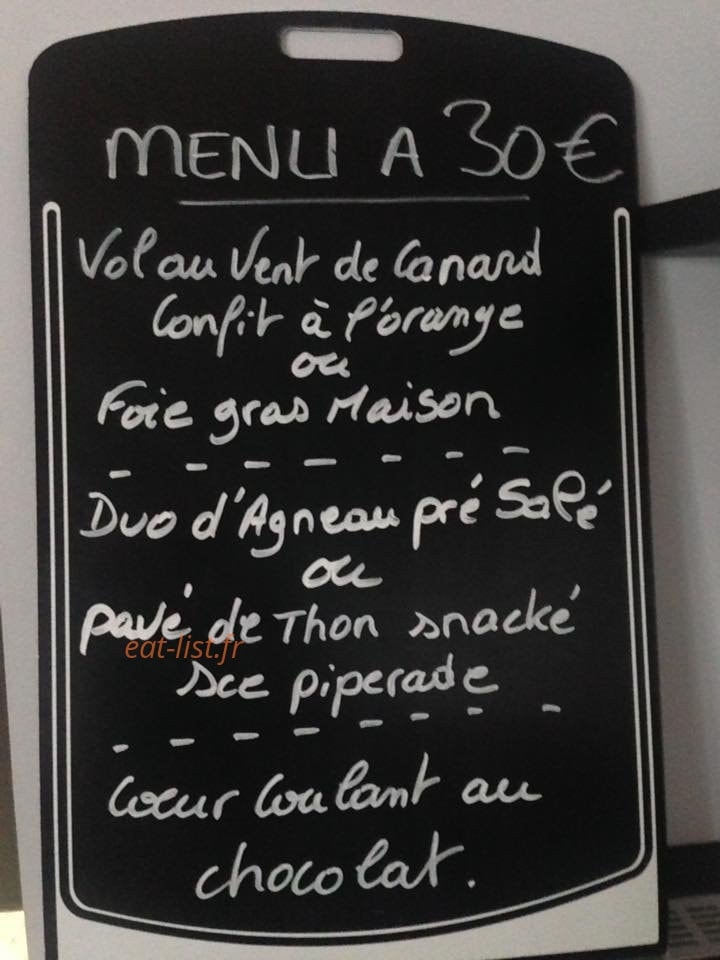 Restaurant Eugénie — carte page 2