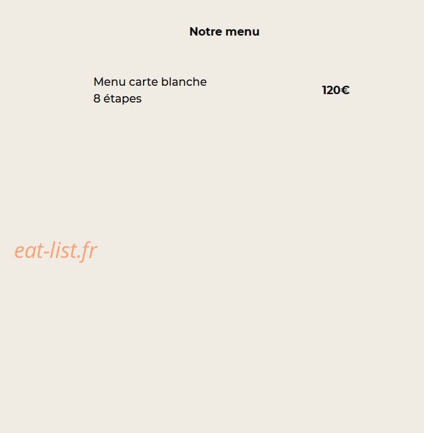 Auberge Sauvage — carte page 1