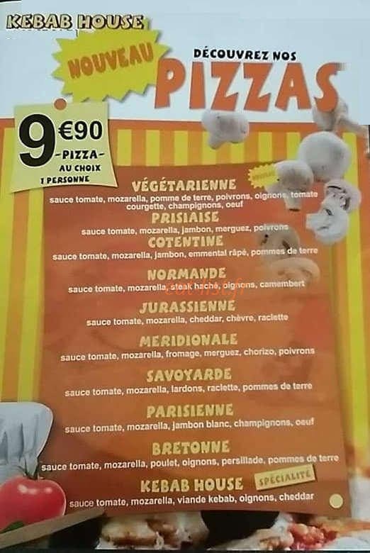 Kebab House — carte page 1
