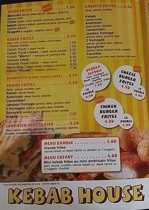 Kebab House — carte page 2