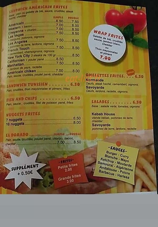 Kebab House — carte page 3
